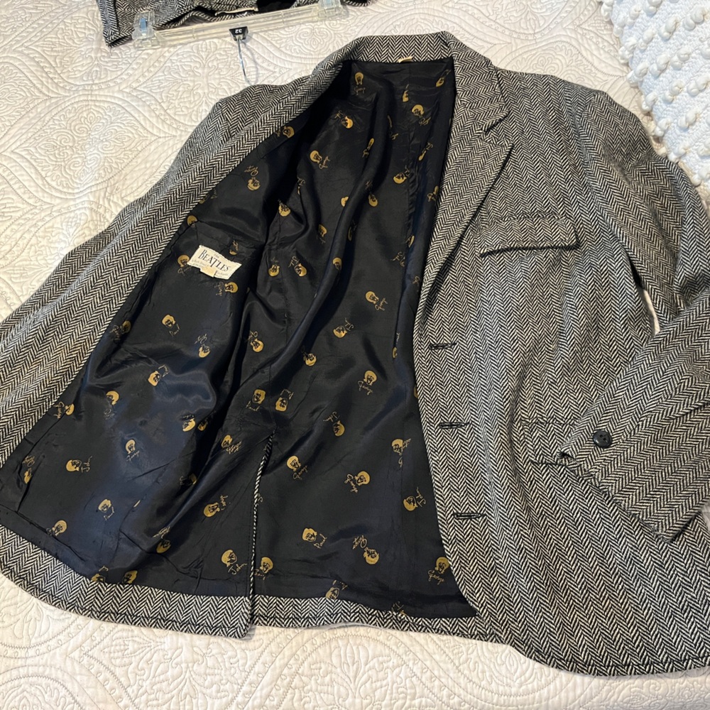 RARE! VIntage 1966 The Beatles Tweed Suit Coat & Pants - Picture 2 of 16